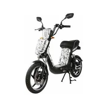 Elektrické skútry Racceway E-Babeta 250W 12Ah Maskáč čierna-biela